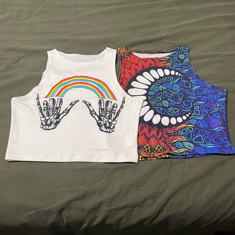 Two Pride Crop tank tops